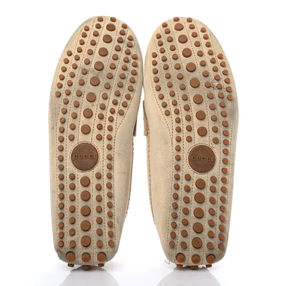 Gucci Suede Web Driver Loafers 36.5 Beige 5 of 10