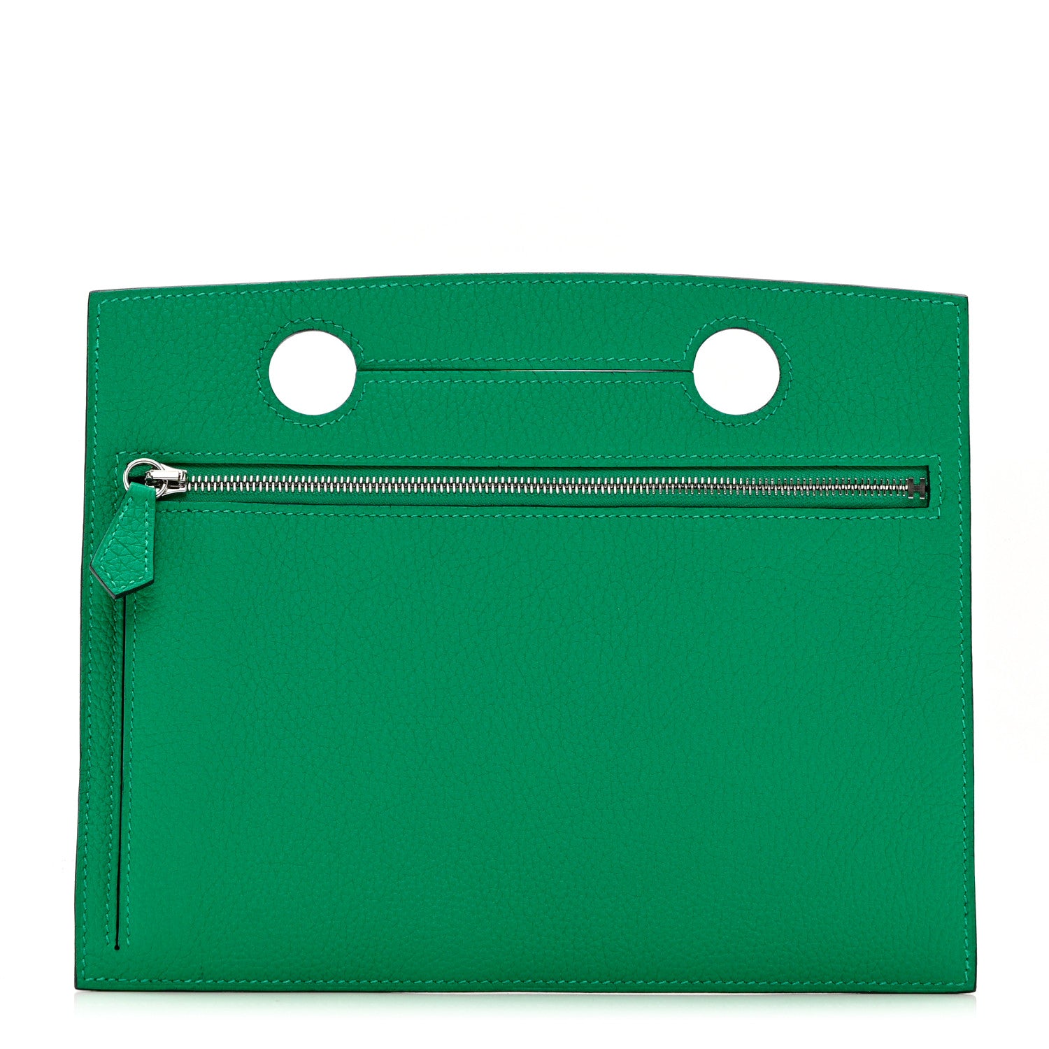 Hermes Togo Verso Backpocket Pouch 30 Menthe Indigo 1 of 6