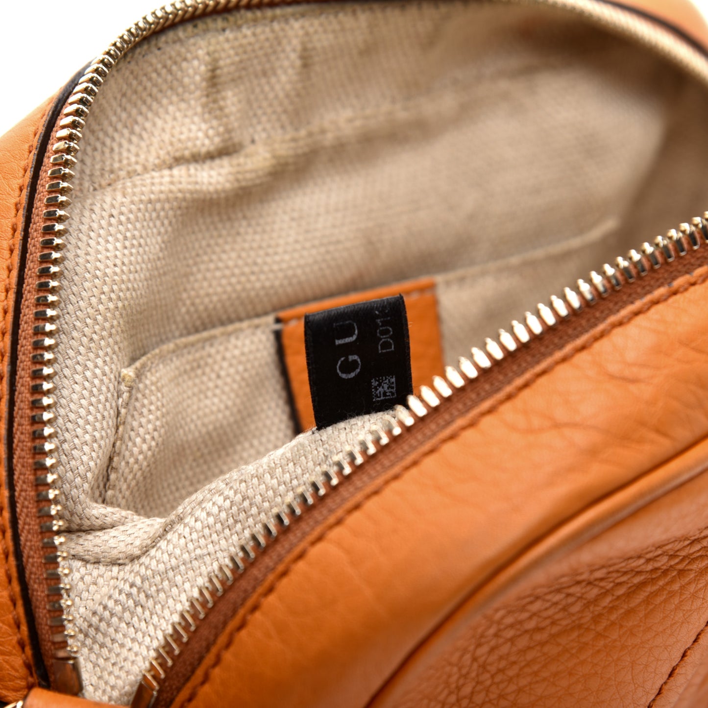 Pebbled Calfskin Small Soho Disco Bag Curcuma