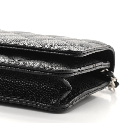Chanel Caviar Quilted Wallet On Chain WOC Black 11 of 12