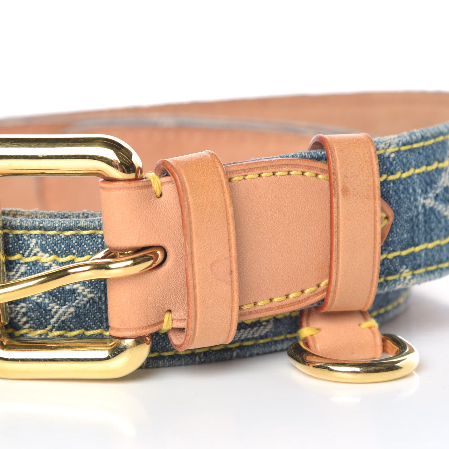 Monogram Denim Belt 90 36 Blue