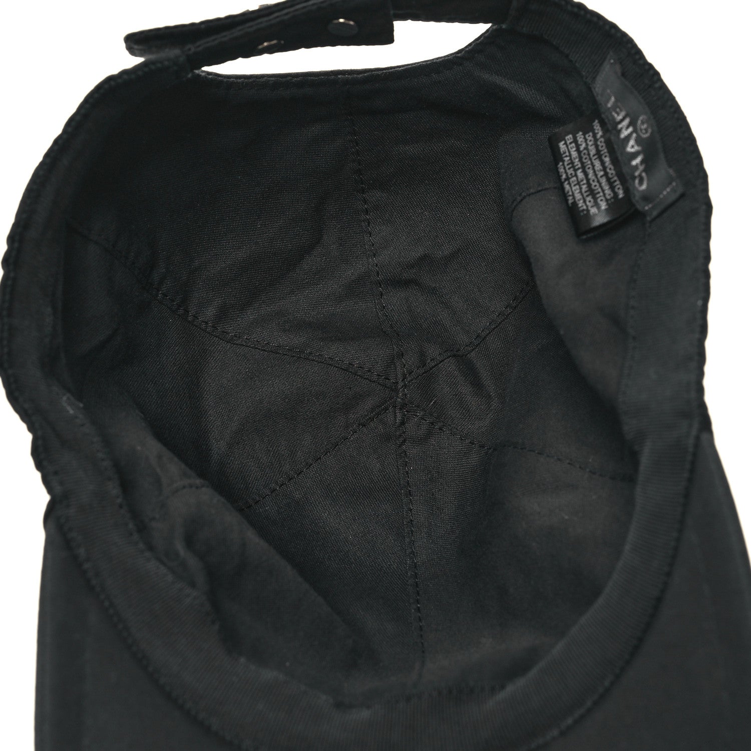 Chanel Cotton CC Cap Hat Black 7 of 9