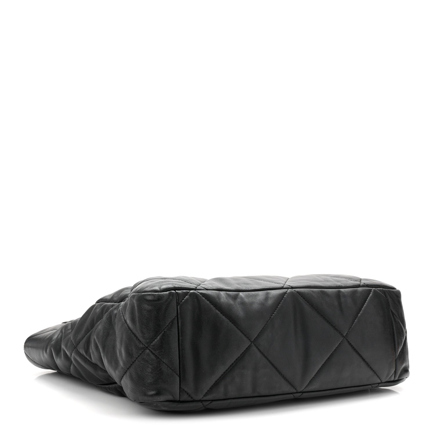 Chanel Lambskin Quilted Chanel 19 East West Shopping Bag Black 4 of 10