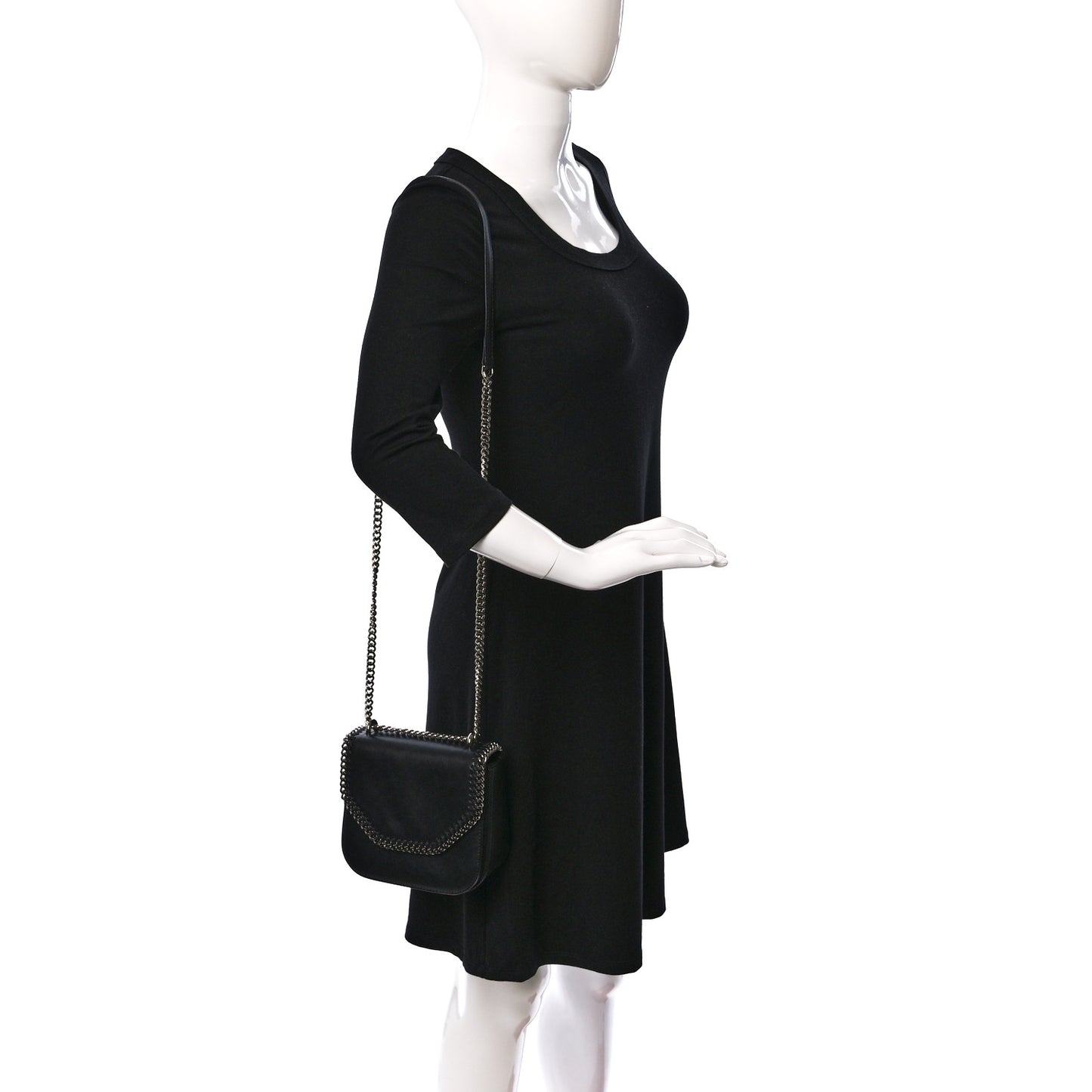 Eco Alter Nappa Medium Falabella Box Shoulder Bag Black