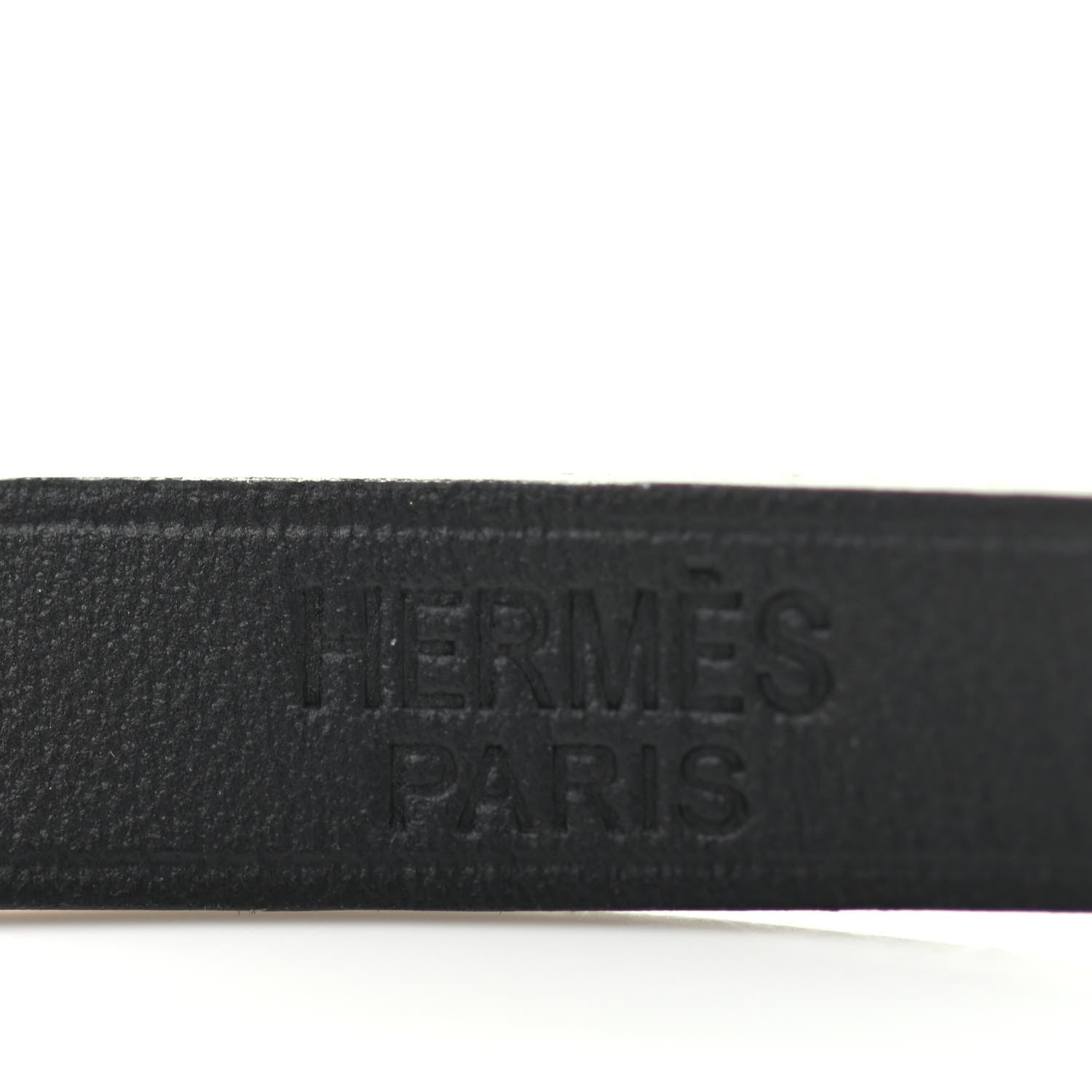 Hermes Chamonix Tadelakt Behapi Double Tour Reversible Bracelet T1 Black Fauve 4 of 5