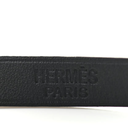 Hermes Chamonix Tadelakt Behapi Double Tour Reversible Bracelet T1 Black Fauve 4 of 5