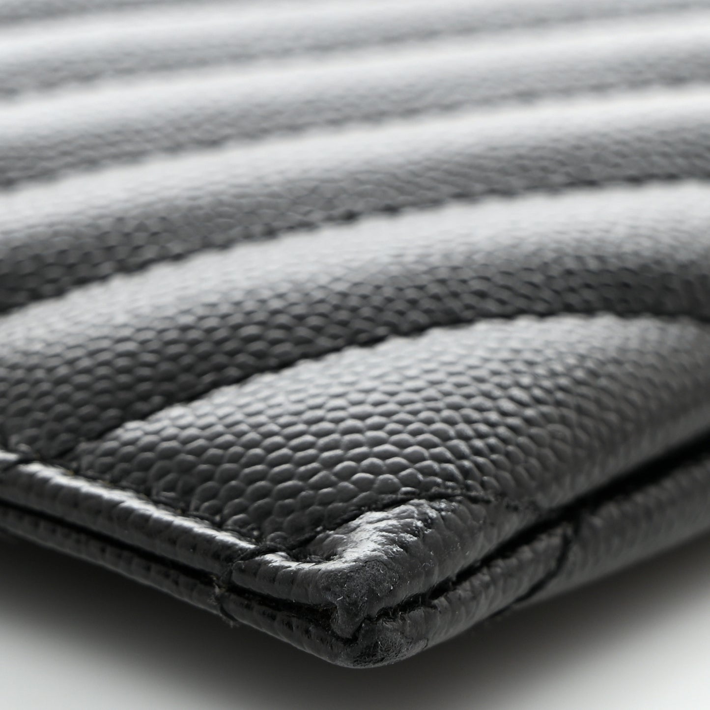 Grain De Poudre Chevron Monogram Bill Pouch Black