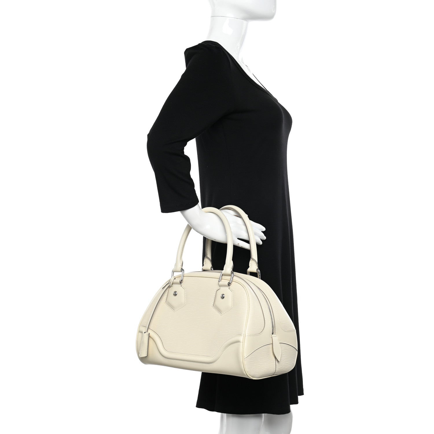 Louis Vuitton Epi Bowling Montaigne PM Ivory 2 of 10