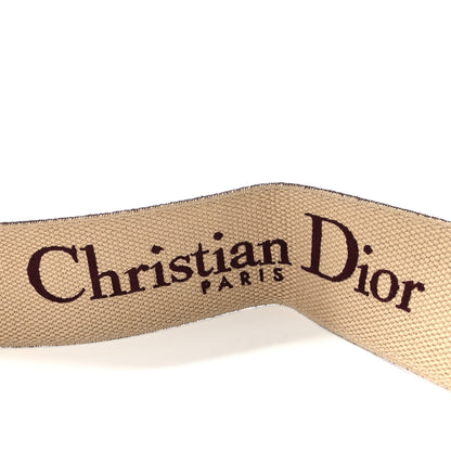 Christian Dior Canvas Embroidered Shoulder Strap Burgundy 3 of 6
