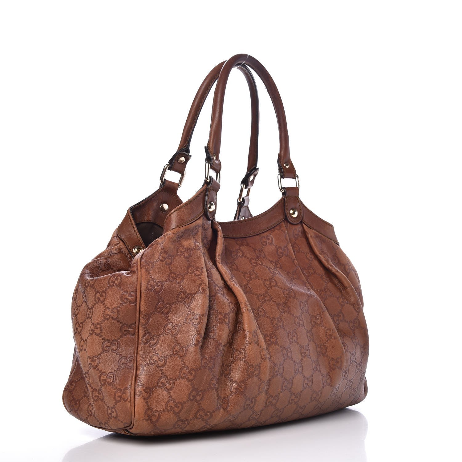 Gucci Guccissima Medium Sukey Tote Brown 3 of 14