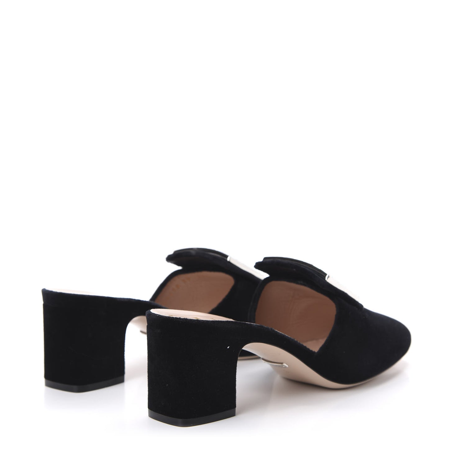 Velvet Crystal Square G Madelyn Mules 39 Black