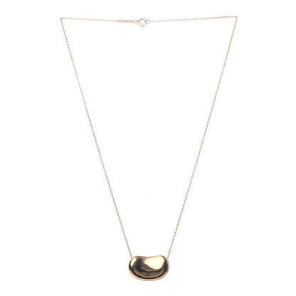 Tiffany 18K Yellow Gold 20mm Elsa Peretti Bean Pendant Necklace 3 of 7