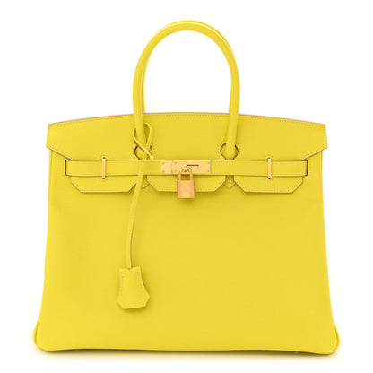 Hermes Epsom Birkin 35 Lime 1 of 13