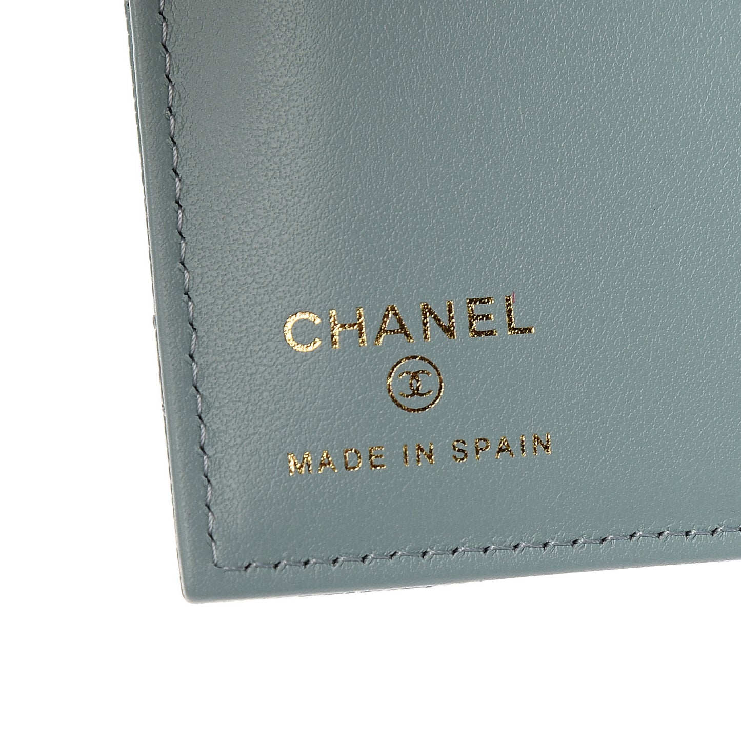 Caviar Quilted Passport Holder Blue