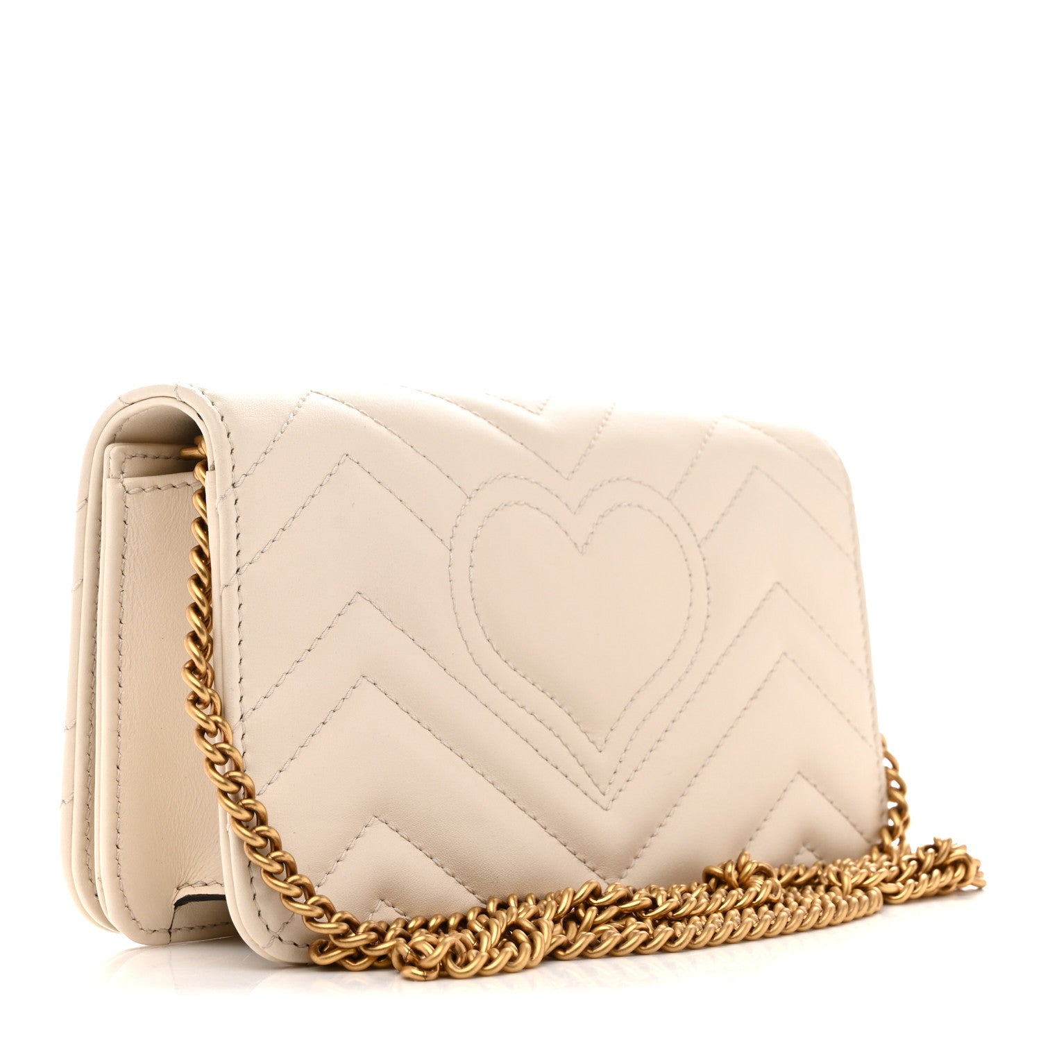Gucci Calfskin Matelasse GG Marmont Mini Bag White 3 of 9