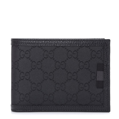 Gucci Nylon Monogram Bi-Fold Wallet Black 1 of 8