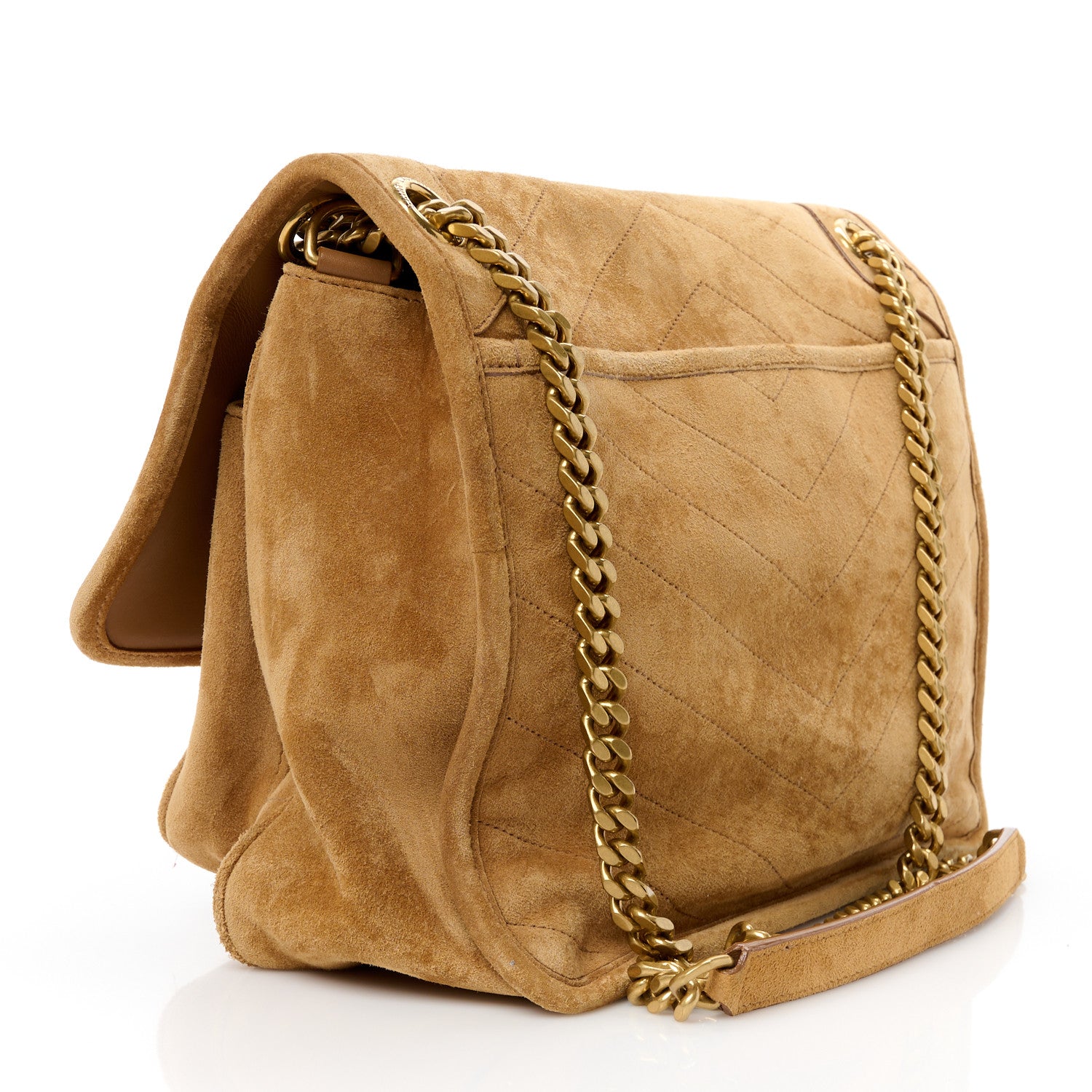 Saint Laurent Suede Monogram Medium Niki Chain Satchel Cinnamon Cinnamon 3 of 11