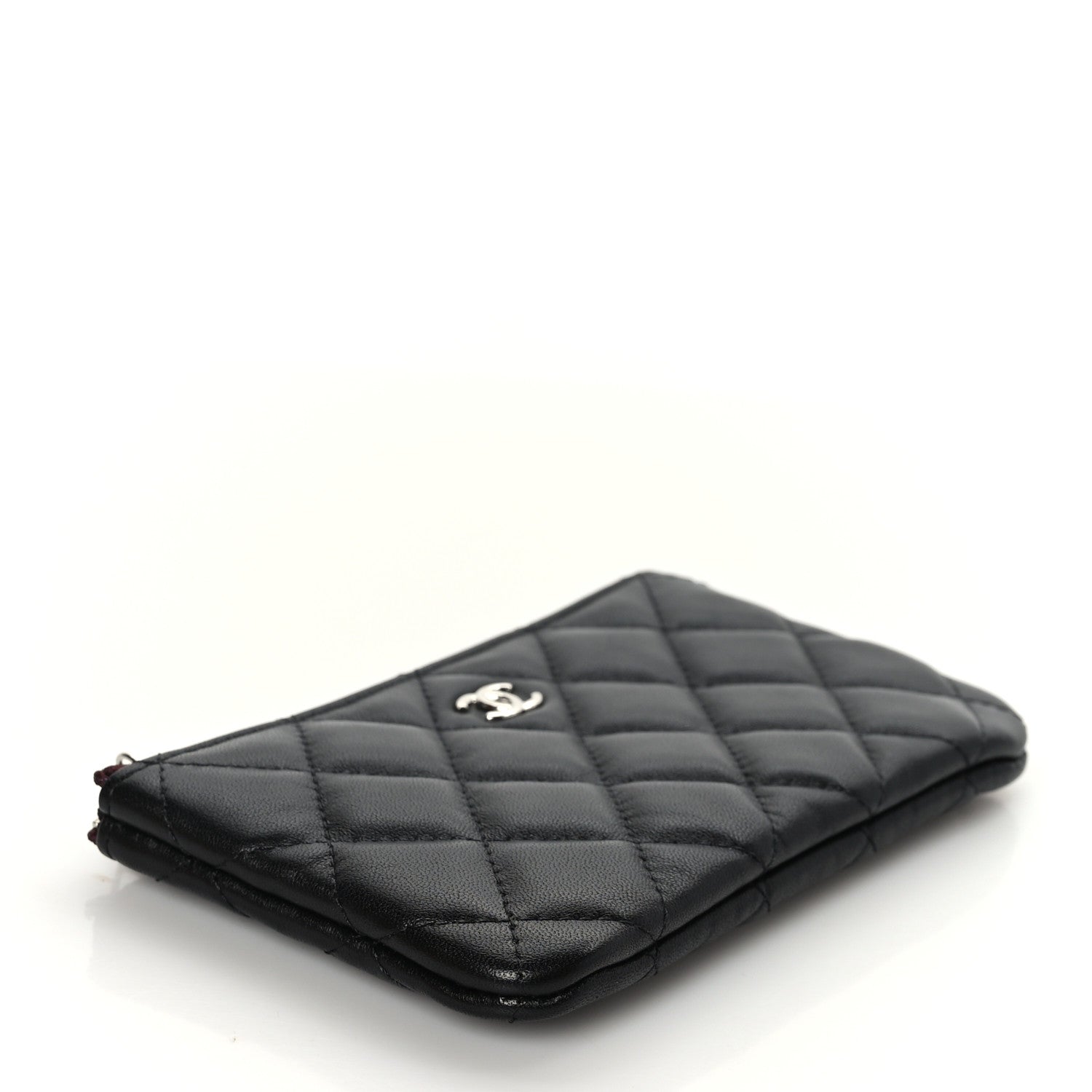 Chanel Lambskin Quilted Small Cosmetic Case Black 4 of 9