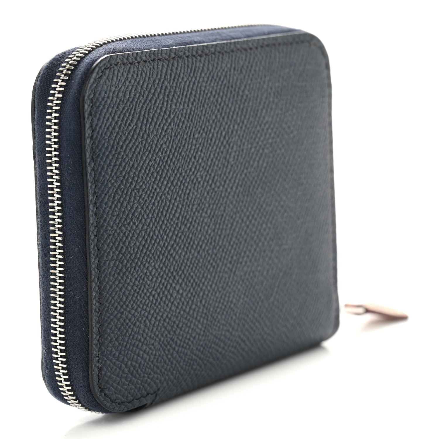 Hermes Epsom Silk'In Compact Wallet Bleu Indigo 3 of 8