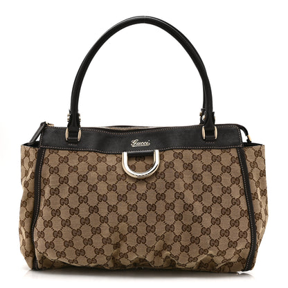 Gucci Monogram D Gold Tote Dark Brown 1 of 10
