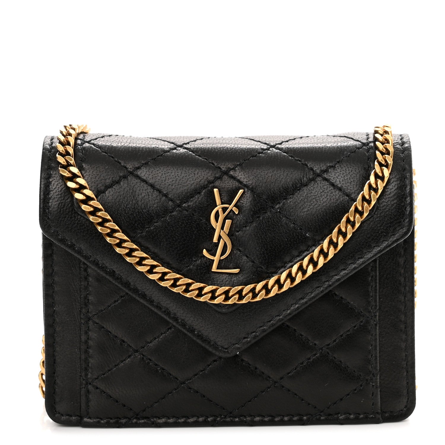 Saint Laurent Lambskin Quilted Micro Gaby Bag Black 1 of 11