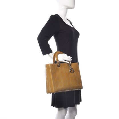Christian Dior Patent Cannage Large Lady Dior Beige 2 of 22