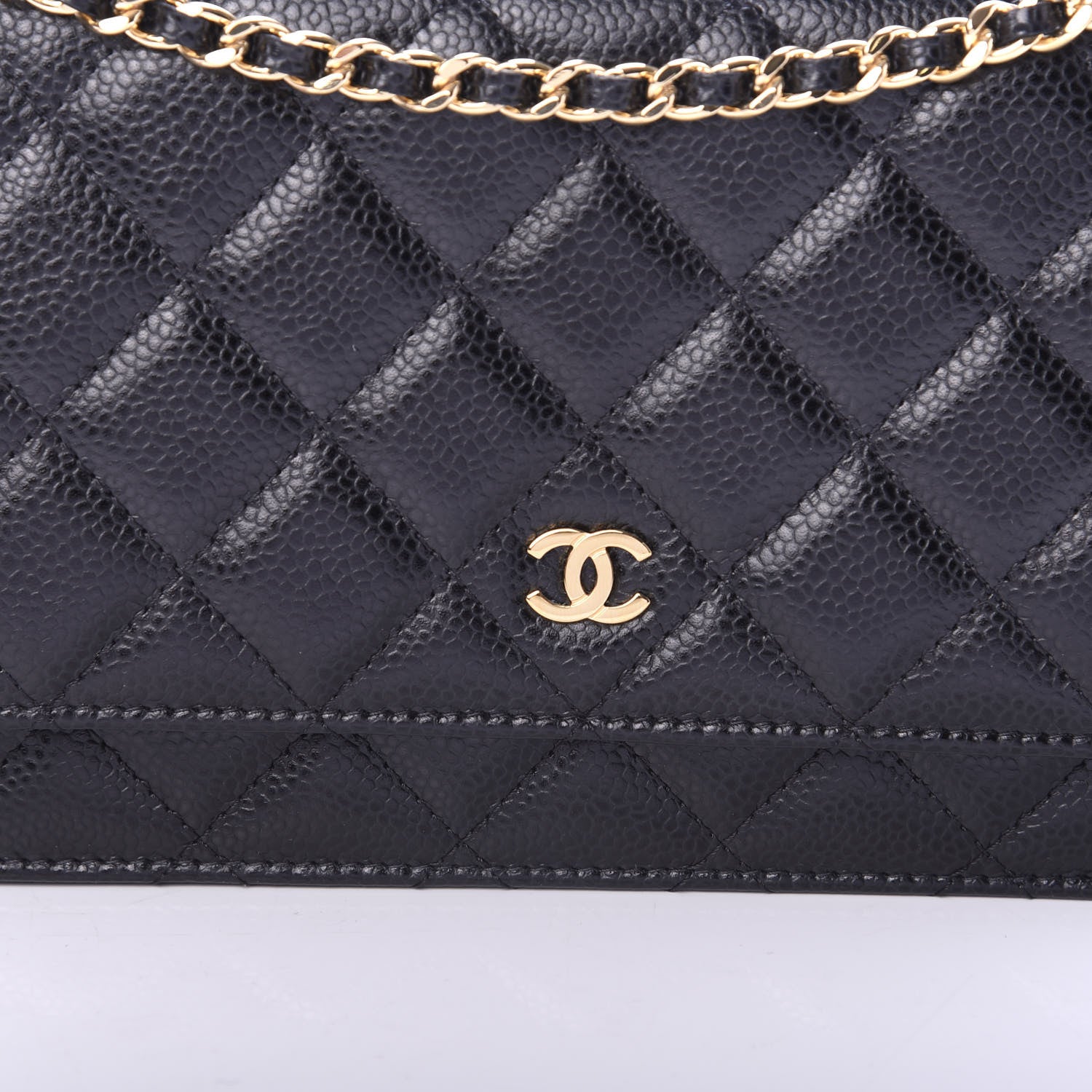Chanel Caviar Quilted Wallet On Chain WOC Black 9 of 10