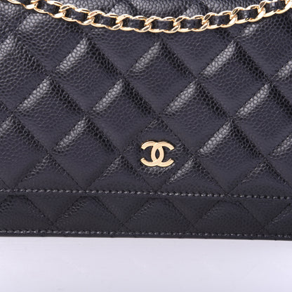 Chanel Caviar Quilted Wallet On Chain WOC Black 9 of 10