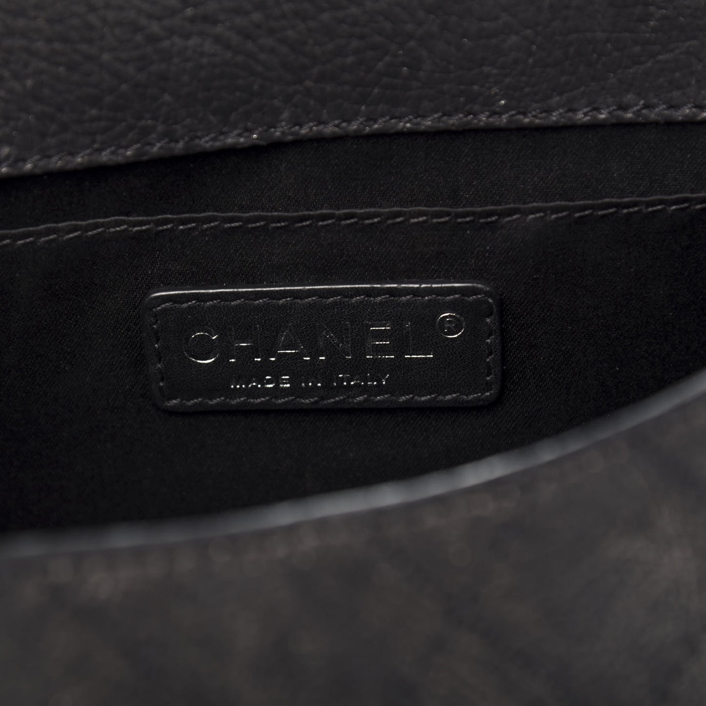 Calfskin Coco Twin Large Flap Black