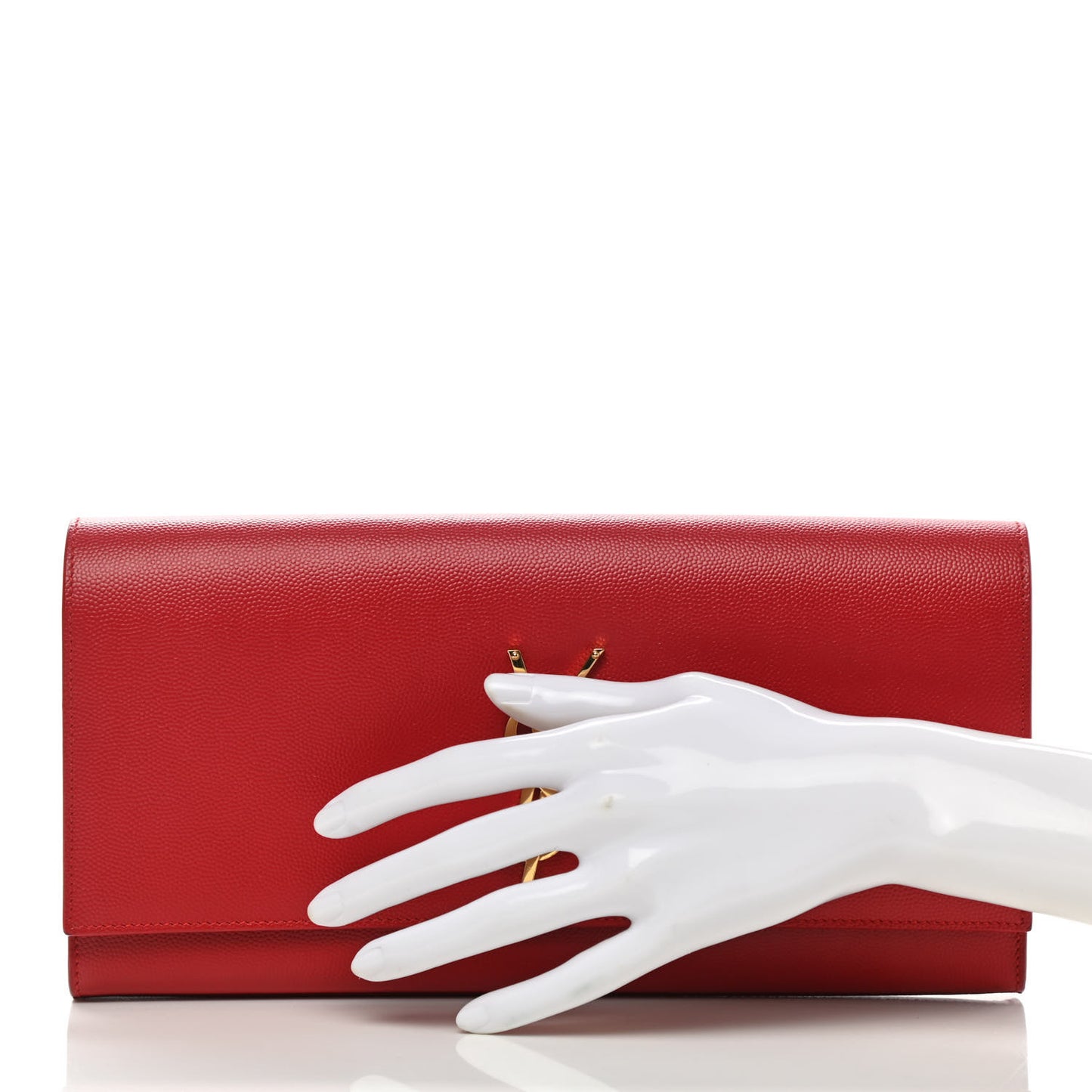 Grain De Poudre Classic Monogram Cassandre Clutch New Red