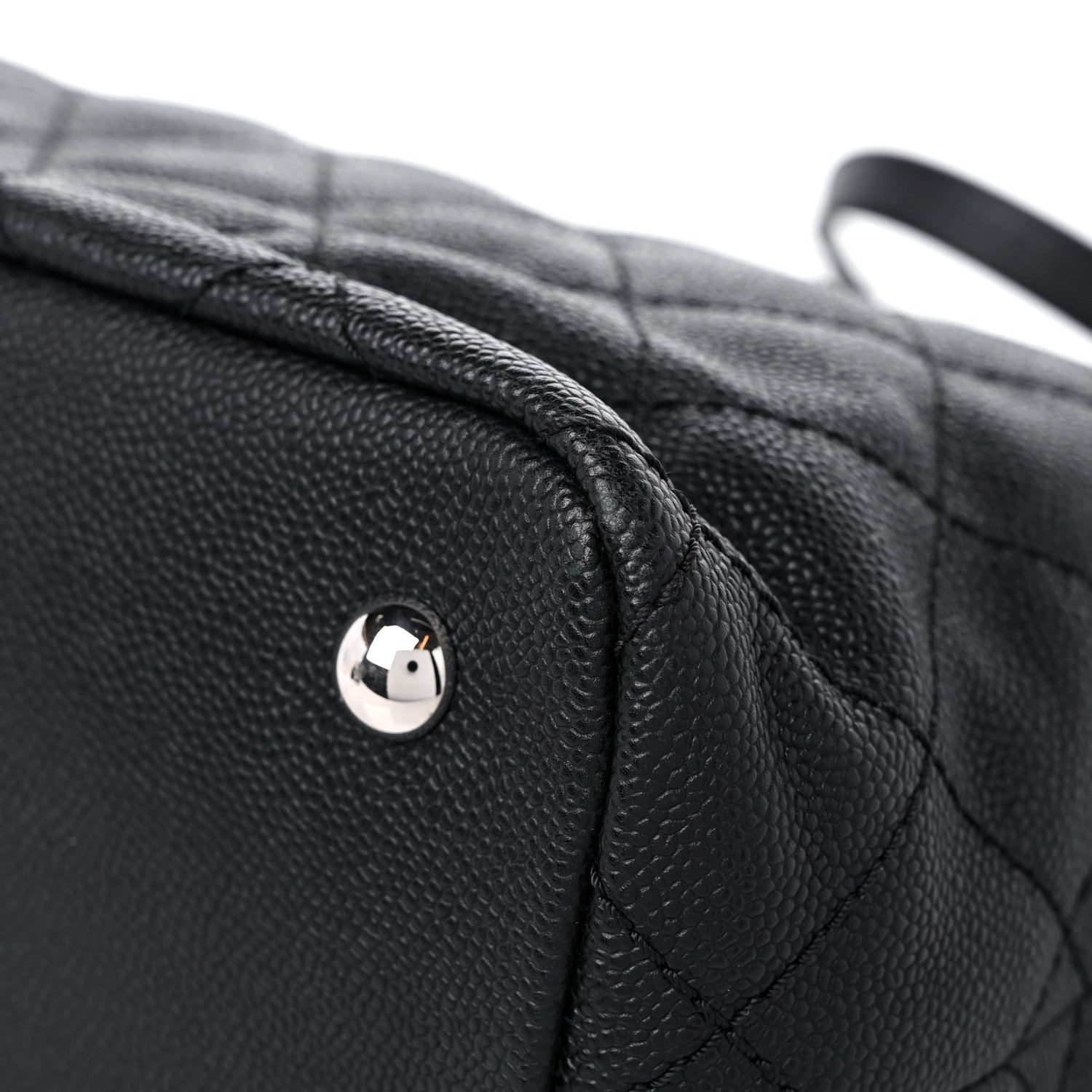 Chanel Grained Calfskin Quilted Small Daily Shopping Tote Black 12 of 12