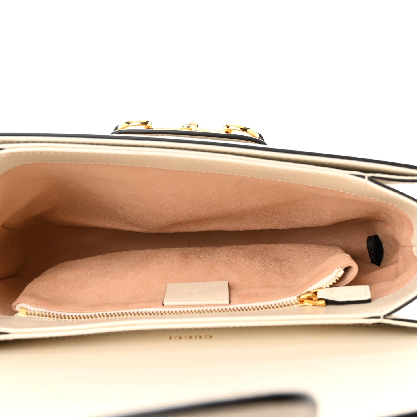 GG Supreme Monogram Horsebit 1955 Shoulder Bag Beige Mystic White