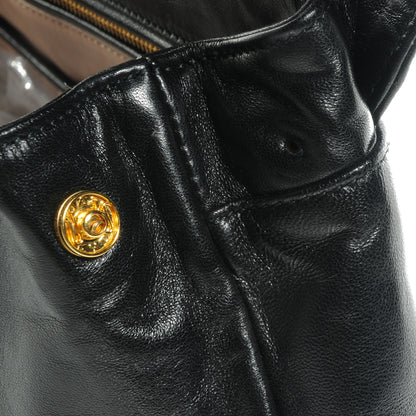 Prada Nappa Rose Flap Clutch Black 8 of 9