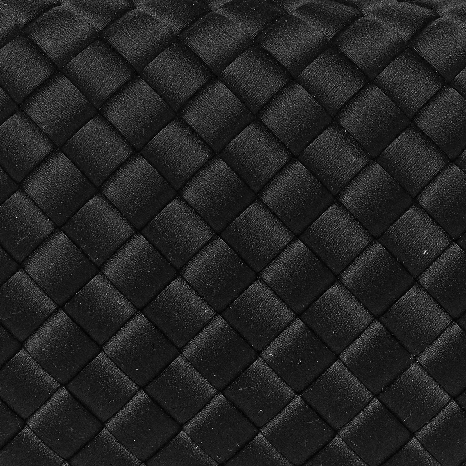 Bottega Veneta Satin Ayers Intrecciato Chain Knot Clutch Black 8 of 10