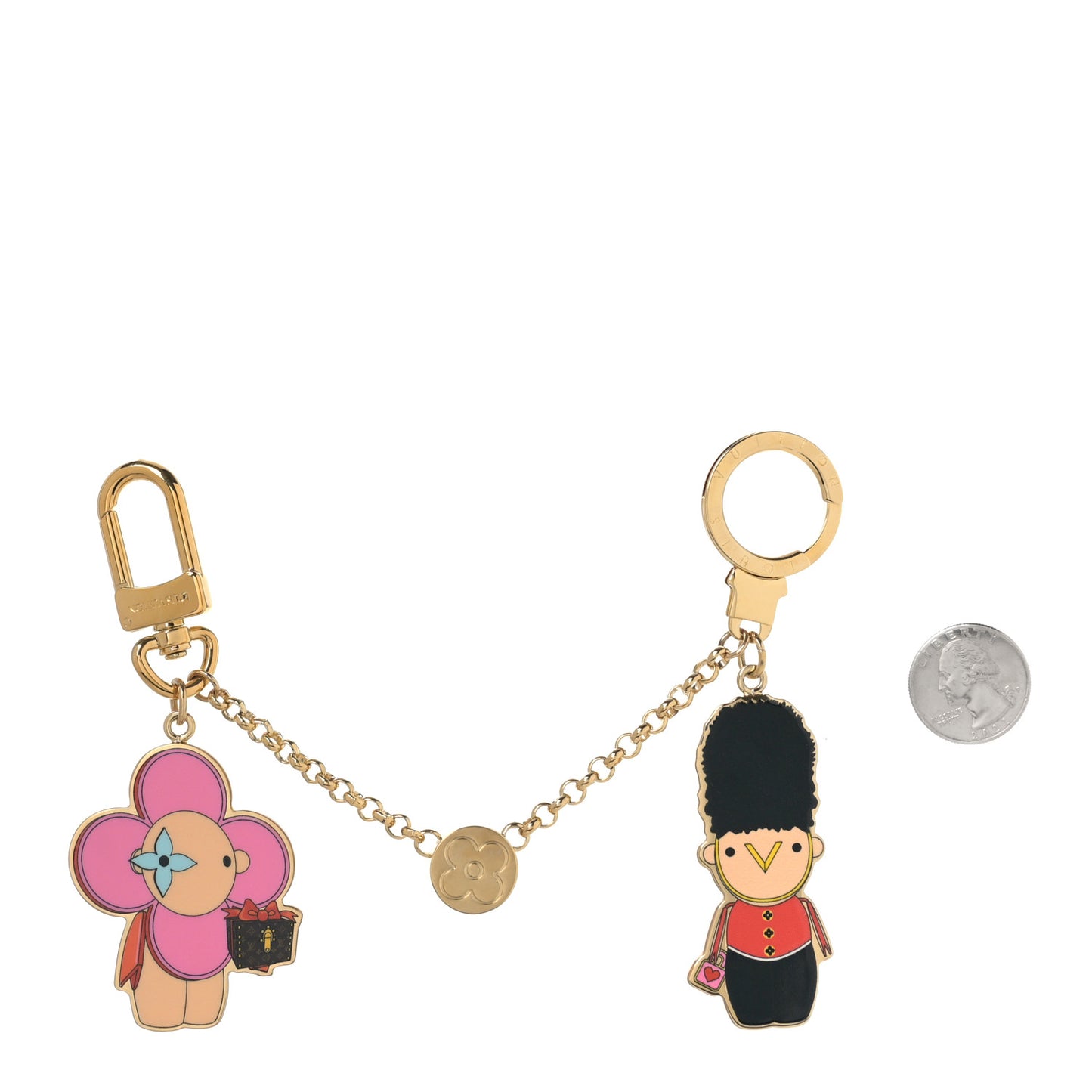 Monogram Gaston & Vivienne Best Friend Bag Charm Key Holder Gold