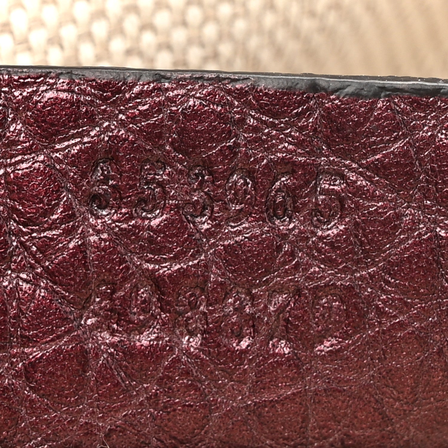 Gucci Metallic Pebbled Calfskin Mini Soho Chain Bag Purple 7 of 10