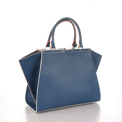 Fendi Vitello Dolce Century Petite 3Jours Tote Pavone 3 of 9
