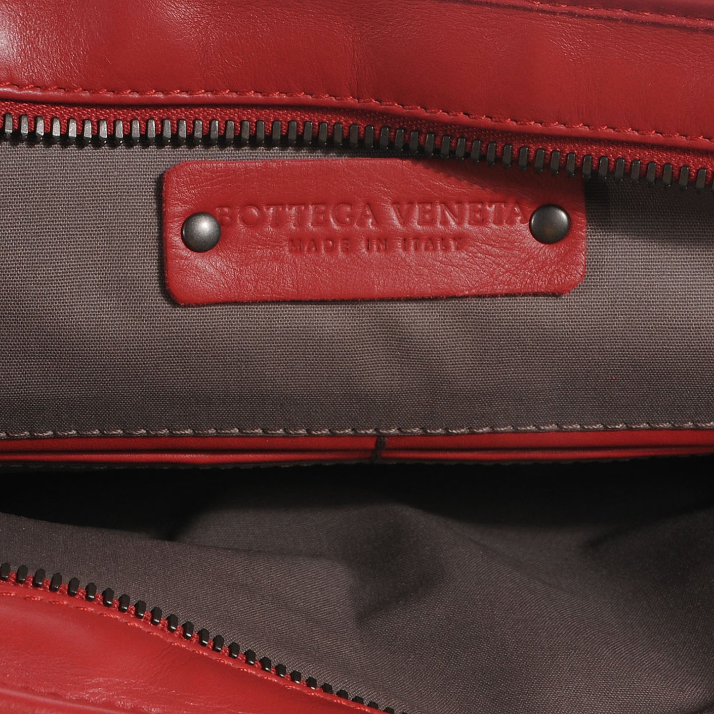Light Calf Intrecciato Briefcase New Red