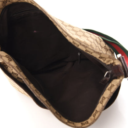 Gucci Monogram Web Medium Flat Messenger Bag Brown 5 of 11