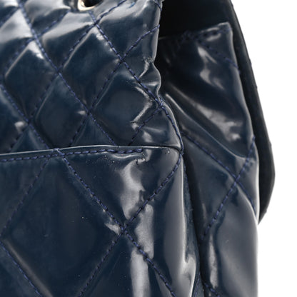 Chanel Vinyl Quilted In The Business Flap Bag Navy Blue 17 of 20