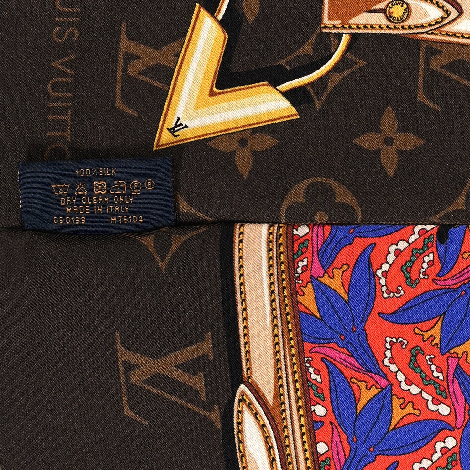 Louis Vuitton Silk Monogram Confidential Garden Bandeau Brown