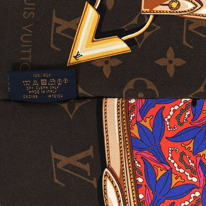 Louis Vuitton Silk Monogram Confidential Garden Bandeau Brown 4 of 4