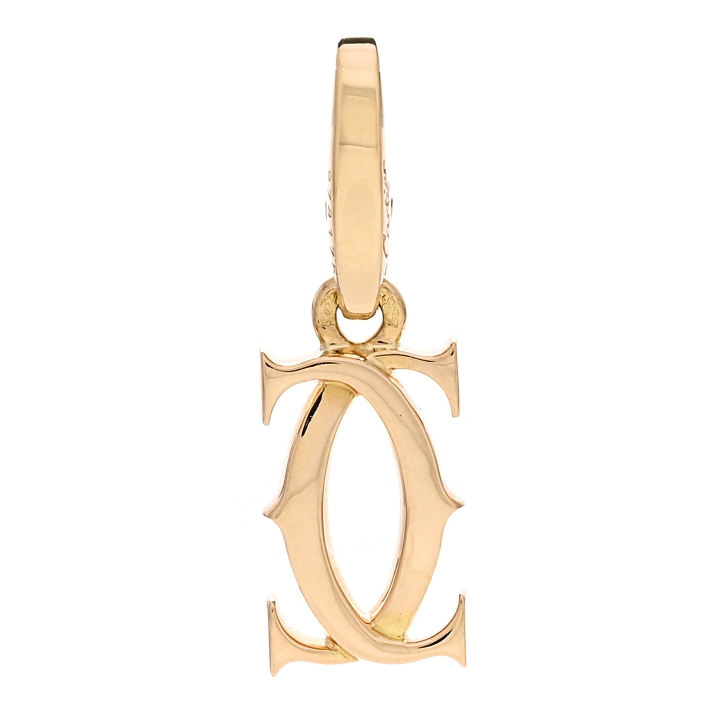 18K Yellow Gold Logo Charm