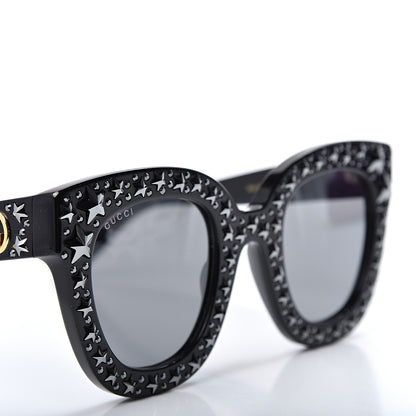 Gucci Acetate Stars Cat Eye Sunglasses GG0116S Black 7 of 8