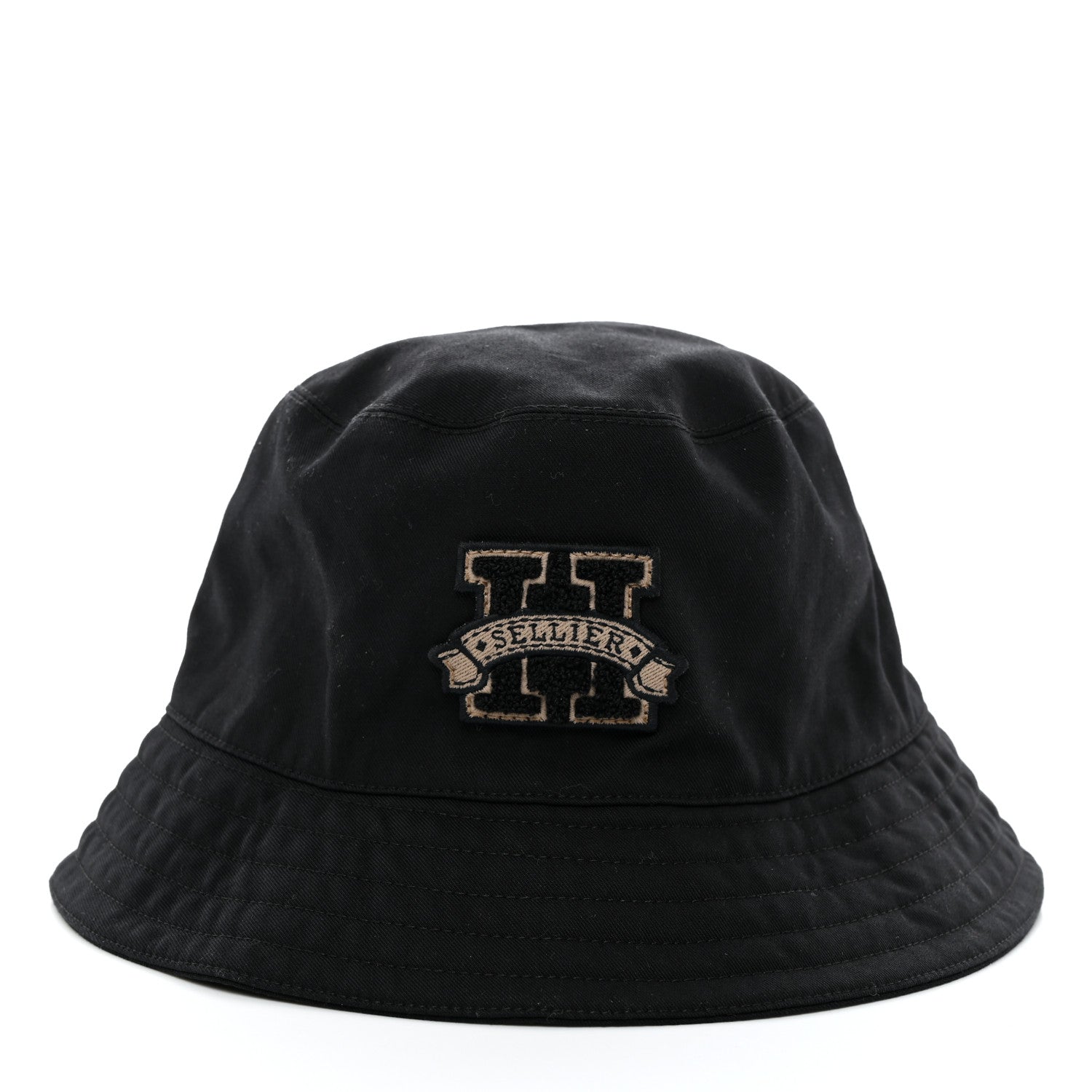 Hermes Cotton Harper H Sellier Bucket Hat 58 Black 3 of 8