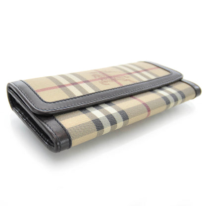 Burberry Haymarket Check Continental Wallet Black 3 of 6