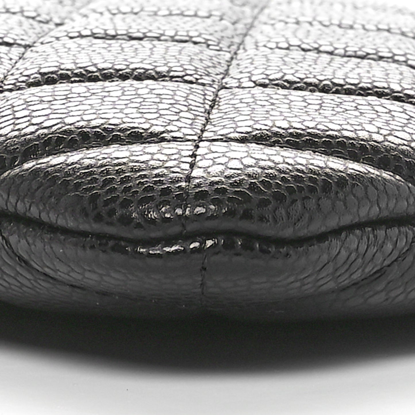 Caviar Quilted Large Cosmetic Case Black