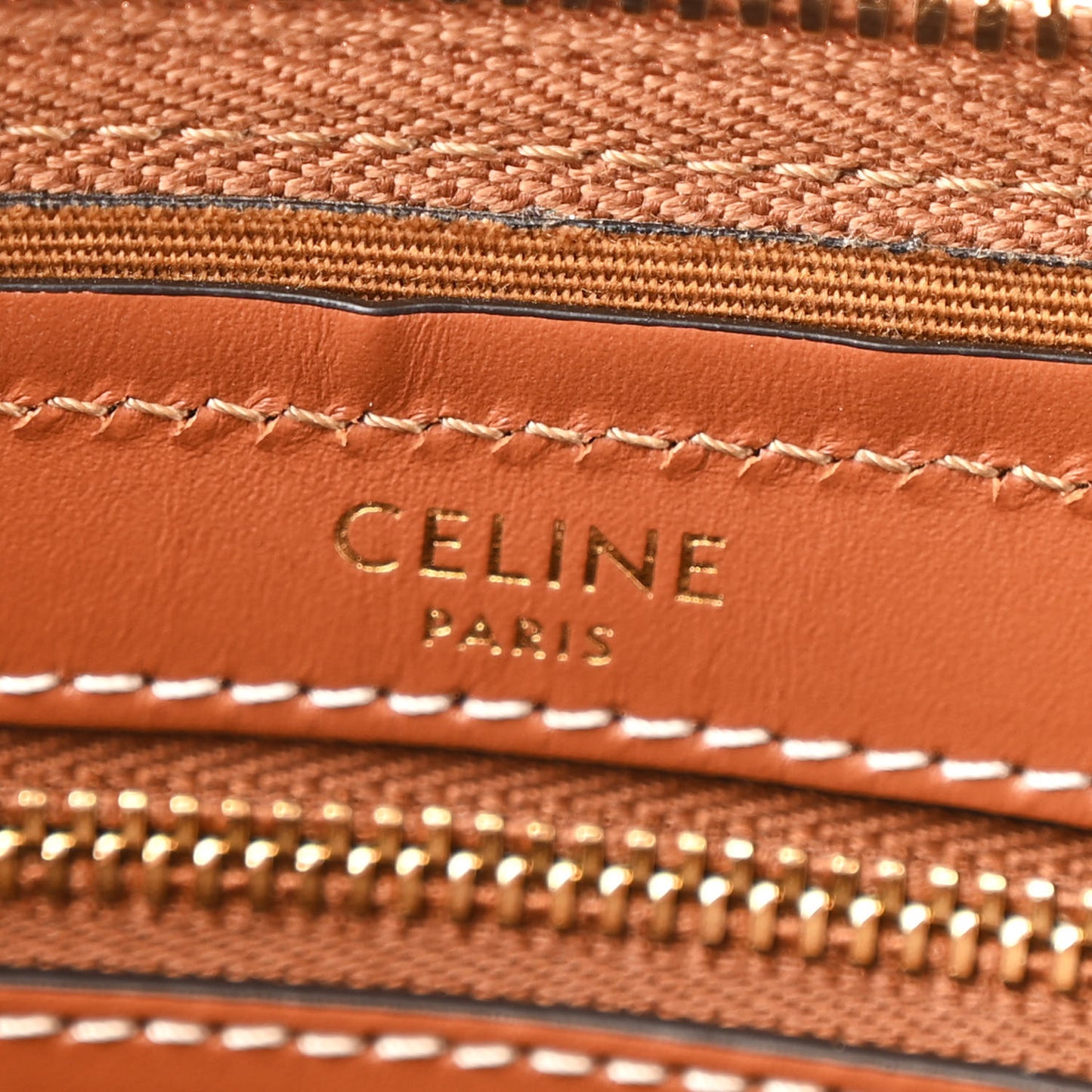 Triomphe Canvas Calfskin Large Boston Bag Tan