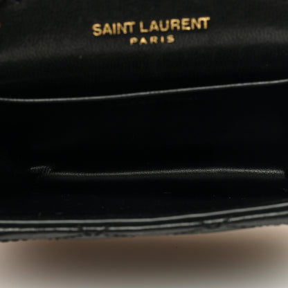 Saint Laurent SAINT LAURENT Lambskin Quilted Micro Gaby Bag Black 5 of 8