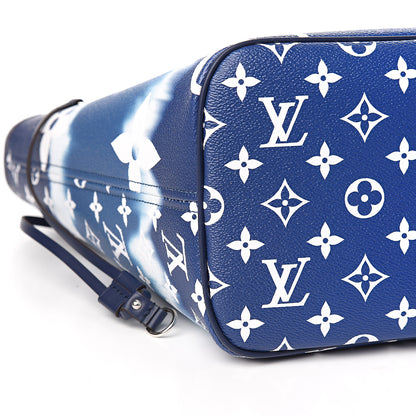 Louis Vuitton Monogram Escale Neverfull MM Blue 9 of 12